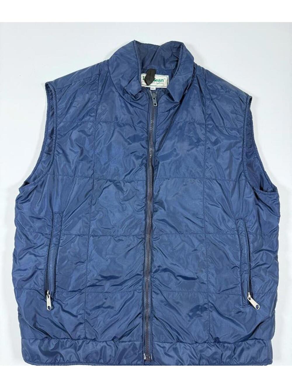 L.L.Bean Navy Blue Quilted Vest XL Made in USA